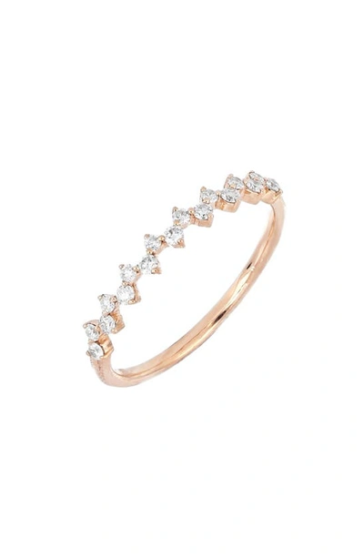 Bony Levy Rita Stackable Diamond Ring In Rose Gold/ Diamond