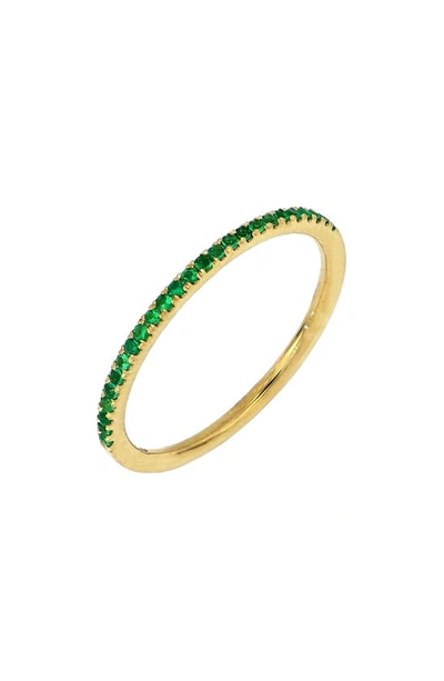 Bony Levy Stackable Emerald Ring In Yellow Gold/ Emerald
