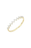 Bony Levy Rita Stackable Diamond Ring In Yellow Gold/ Diamond