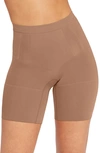 Spanxr Oncore Mid Thigh Shorts In Cafe Au Lait