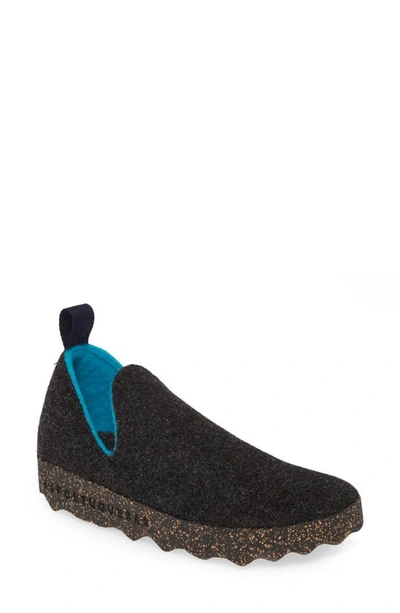 Asportuguesas By Fly London City Sneaker In Anthracite Tweed Fabric