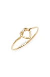 Set & Stones Heather Heart Ring In Gold