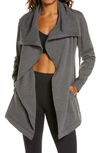 Zella Amazing Cozy Wrap Jacket In Grey Medium Charcoal Heather