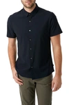 7 Diamonds American Me Slim Fit Short Sleeve Button-up Performance Shirt In Navy