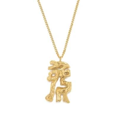 Loveness Lee Rabbit Chinese Zodiac Necklace In Gold