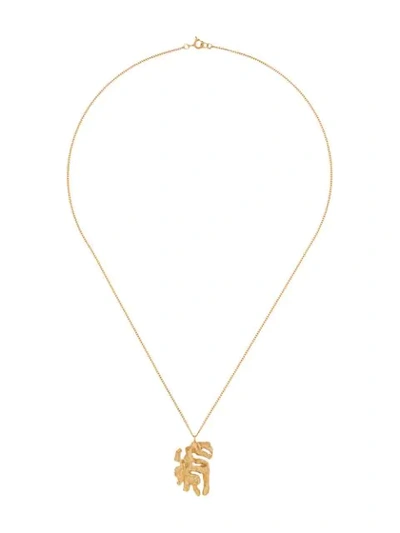 Loveness Lee Tiger Chinese Zodiac Necklace In Gold