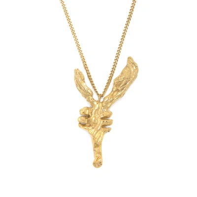 Loveness Lee Goat Chinese Zodiac Necklace In Gold