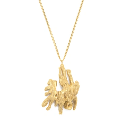 Loveness Lee Pig Chinese Zodiac Necklace In Gold