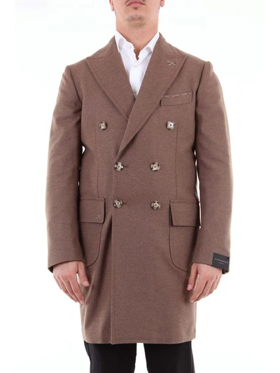 Parthenope Double-breasted Virgin Wool And Cashmere Coat In Brown
