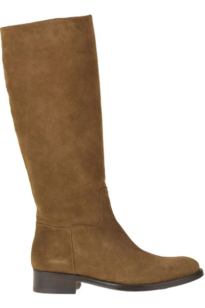 Anthology Paris Suede Boots In Brown