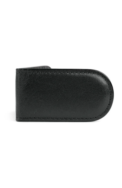 Bosca Leather Money Clip In Black