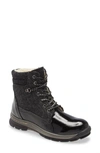 Bos. & Co. Gift Lace Up Wool & Leather Boot In Black Leather