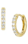 Bony Levy Audrey Diamond Huggie Hoop Earrings In Yellow Gold/ Diamond