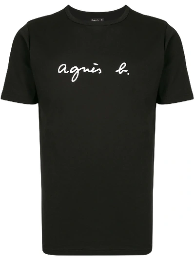 Agnès B. Coulos Short-sleeved T-shirt In Black