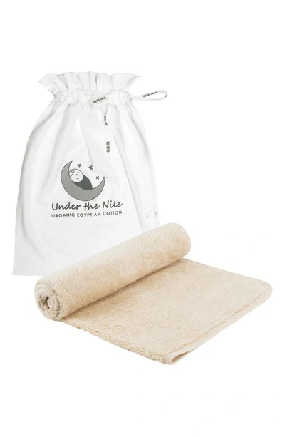 Under The Nile Organic Cotton Faux Fur Swaddle Blanket In Natural
