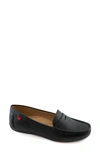 Marc Joseph New York Carrol Street Penny Loafer In Black Grainy Tumbled Leather
