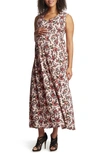 Everly Grey Valeria Maternity/nursing Maxi Dress In Amaryllis