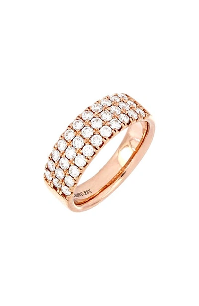 Bony Levy Three-row Diamond Band Ring (nordstrom Exclusive) In Rose Gold