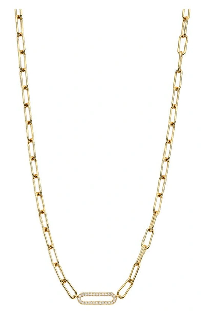 Ajoa Lynx Pavé Link Necklace In Gold