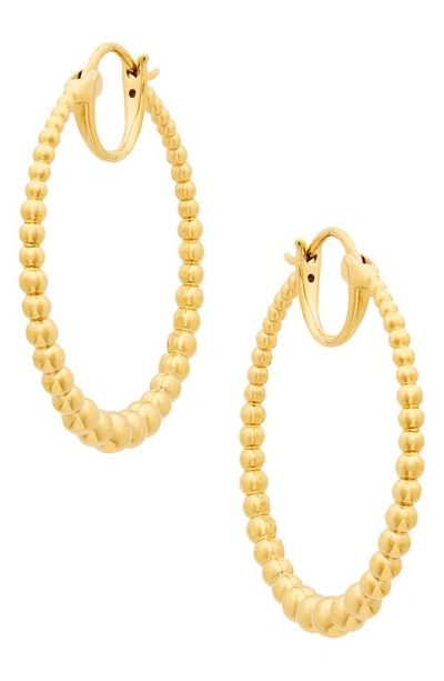 Ajoa Lala Beaded Hoop Earrings In Gold