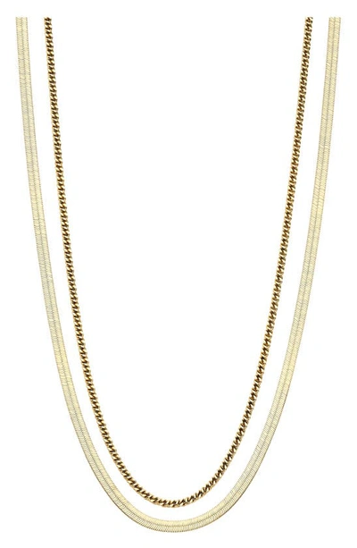 Ajoa Lynx Layered Chain Necklace In Gold
