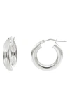 Bony Levy Essentials 14k Gold Smooth Hoop Earrings In White Gold