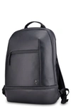 Vessel Signature 2.0 Faux Leather Backpack In Carbon Black