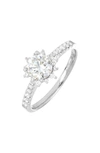 Bony Levy Pavé Diamond & Cubic Zirconia Vintage Solitaire Engagement Ring In White Gold/ Diamond