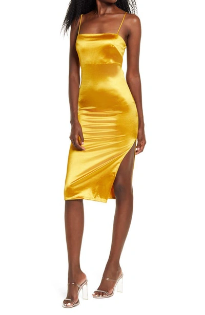 4si3nna Soren Sleeveless Slipdress In Gold