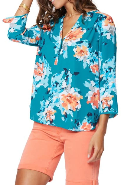 Curves 360 By Nydj Perfect Blouse In Orange Blossom