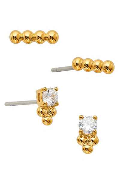 Ajoa Lala Set Of 4 Stud Earrings In Gold