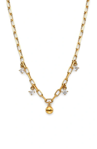 Ajoa Lala Ball Station Chain Link Necklace In Gold