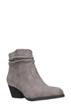 Bella Vita Helena Womens Round Toe Slouchy Booties In Grey