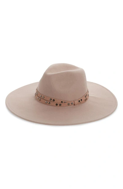 Treasure & Bond Studded Band Felted Wool Panama Hat In Tearose Light