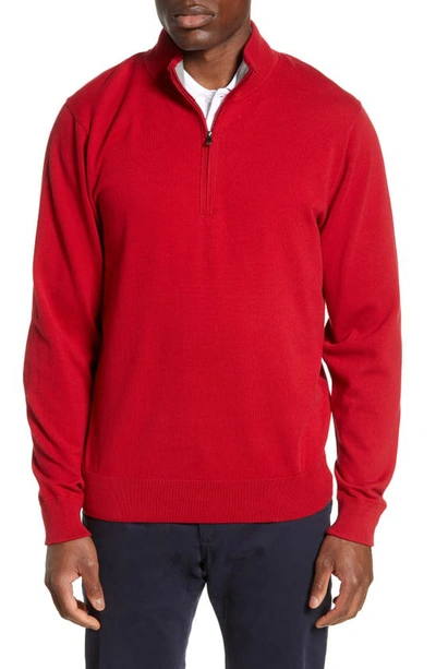 Cutter & Buck Lakemont Half Zip Sweater In Cardinal Red