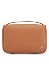 Vessel Signature 2.0 Faux Leather Toiletry Case In Pebbled Tan