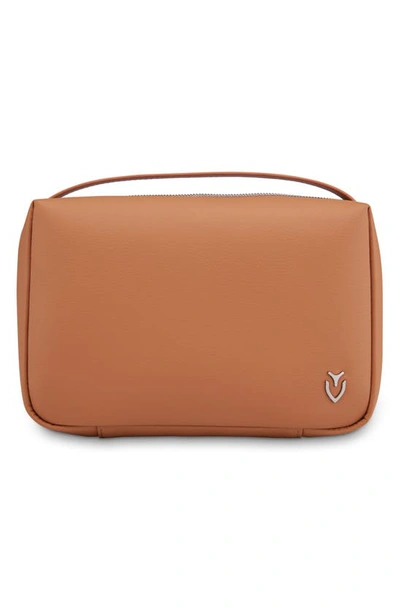 Vessel Signature 2.0 Faux Leather Toiletry Case In Pebbled Tan