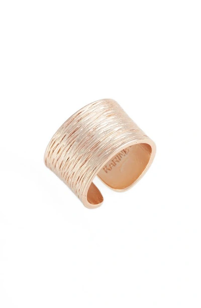 Karine Sultan Cigar Band Ring In Rose Gold