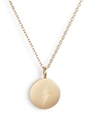 Knotty Charmy Necklace In Gold - Lightning Bolt