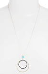 Knotty Sphere Focus Necklace In Gold/ Turquoise