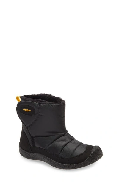 Keen Kids' Howser Ii Insulated Boot In Black/  Yellow