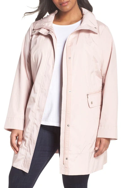 Cole Haan Signature Cole Haan Water Resistant Rain Jacket In Canyon Rose