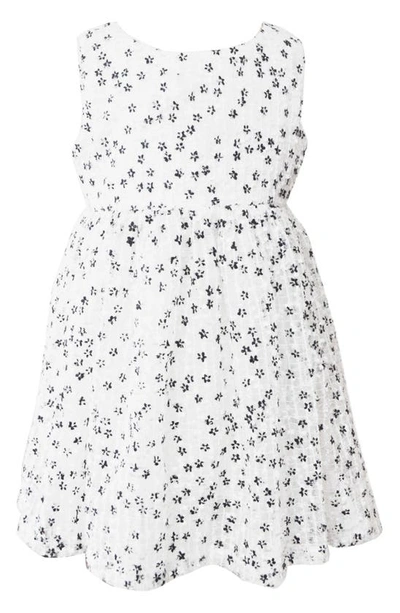 Popatu Kids' Floral Tulle Dress In White