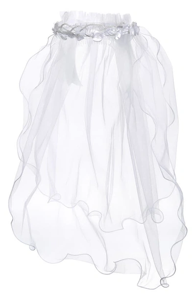 Us Angels Kids' First Communion Embellished Comb & Veil In White