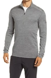 Icebreaker 200 Oasis Wool Half Zip Base Layer In Gritstone