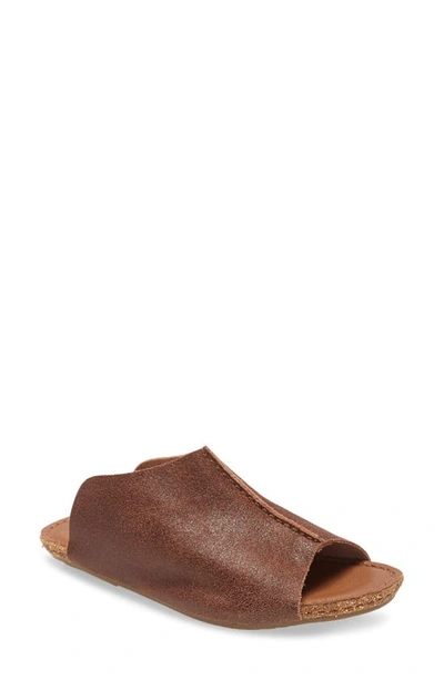 Klub Nico Gracey Slide Sandal In Brown Leather