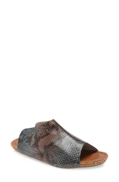 Klub Nico Gracey Slide Sandal In Eclipse Snake Print Leather