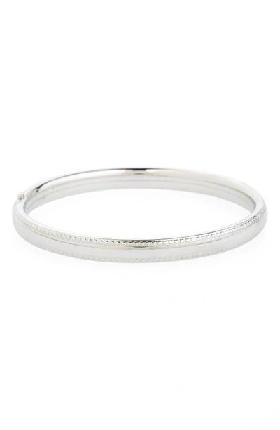 Mignonette Babies' Bead Edge Silver Bangle