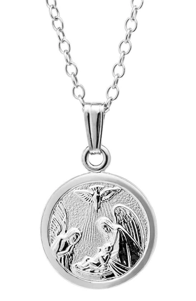 Mignonette Babies' Sterling Silver Guardian Angel Pendant Necklace