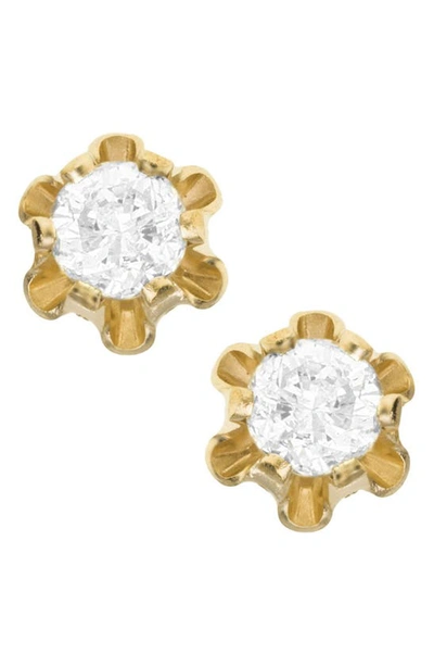 Mignonette Babies' 14k Gold & Diamond Earrings
